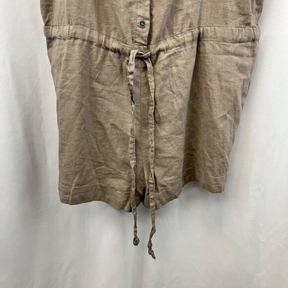 Forever 21 Womens Sleeveless Romper Tie Waist Taupe Size Medium Pockets New - Picture 4 of 9